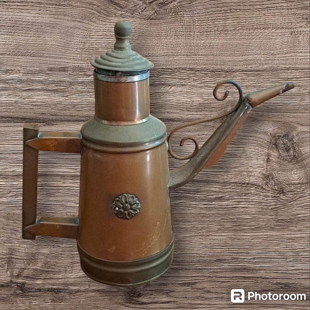 Vintage Turkish Metal Coffee Pitcher